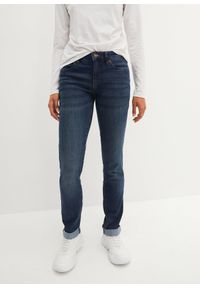 bonprix - Dżinsy ze stretchem straight, mid waist. Kolor: niebieski #1