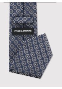 Pako Lorente - PAKO LORENTE – Granatowy krawat w kwiaty. Kolor: niebieski. Materiał: poliester. Wzór: kwiaty #2