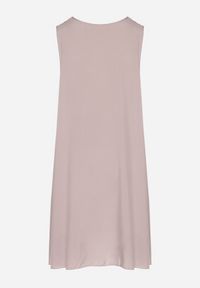 Born2be - Jasnoszara Rozkloszowana Sukienka z Bawełny z Ozdobnymi Guzikami Folusae. Okazja: na co dzień. Typ kołnierza: dekolt w serek. Kolor: szary. Materiał: bawełna. Sezon: wiosna, lato. Typ sukienki: proste. Styl: klasyczny, casual, elegancki #3