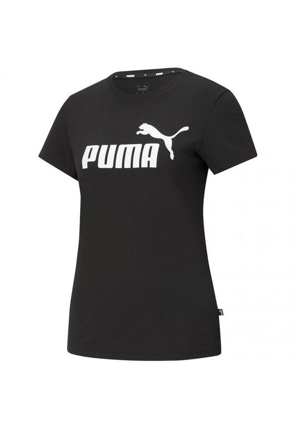 Puma - T-shirt Damski Logo ESS. Kolor: czarny
