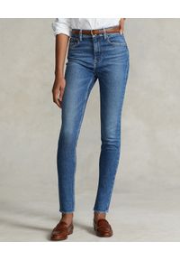Ralph Lauren - RALPH LAUREN - Spodnie jeansowe Tompkins Skinny. Stan: podwyższony. Kolor: niebieski