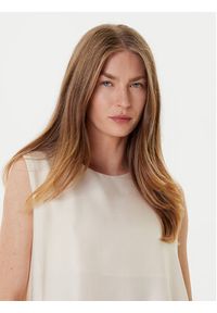 Eleh Bluzka ESS250048 Écru Regular Fit. Materiał: syntetyk #5