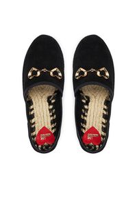 Love Moschino - LOVE MOSCHINO Espadryle JA10552G0OIG5000 Czarny. Kolor: czarny. Materiał: zamsz, skóra #6