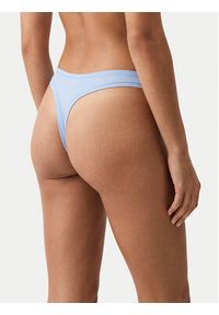 TOMMY HILFIGER - Tommy Hilfiger Stringi UW0UW06046 Niebieski jasny. Kolor: niebieski. Materiał: syntetyk #4