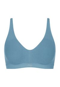 Sloggi Biustonosz bezfiszbinowy Ever Ease 10219673 Niebieski. Kolor: niebieski. Materiał: bawełna