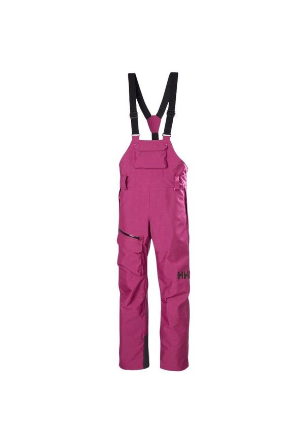 Damskie spodnie narciarskie na szelkach Helly Hansen Powderqueen. Kolor: różowy. Sezon: zima. Sport: narciarstwo