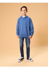 Sinsay - Jeansy slim fit - granatowy. Kolor: niebieski