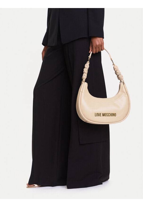 Love Moschino - LOVE MOSCHINO Torebka JC4237PP0MKL0104 Écru. Kolor: kremowy. Materiał: skórzane