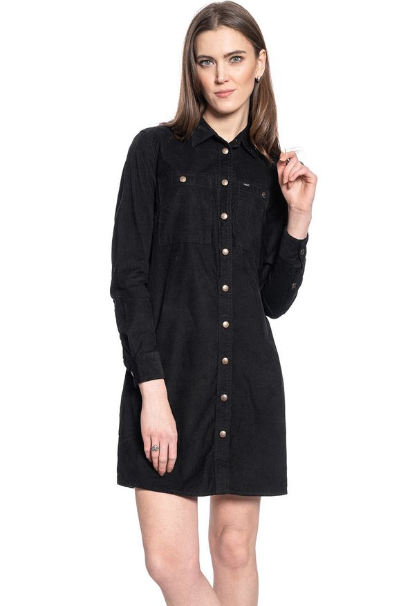 Lee - LEE WORKSHIRT DRESS DAMSKA SUKIENKA BLACK L50SMR01 112111405