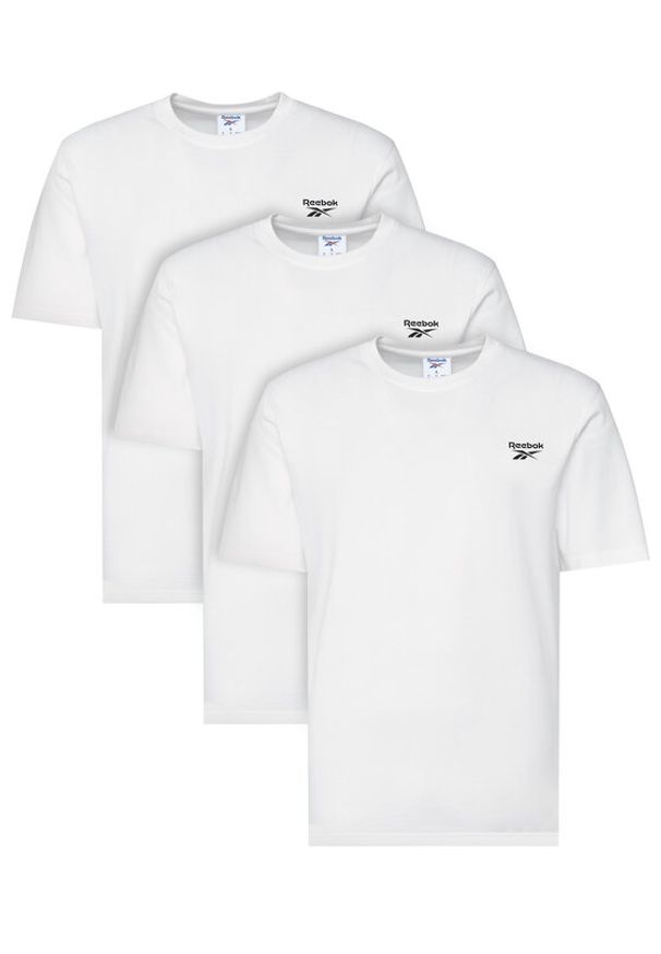 Reebok Komplet t-shirtów Woodrow RK25189CCM Biały Regular Fit. Kolor: biały. Materiał: bawełna