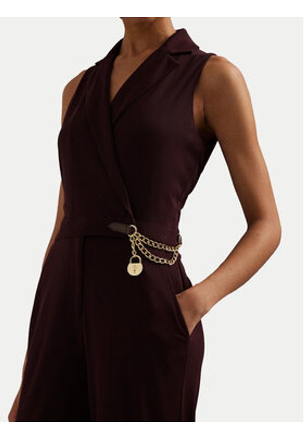 Lauren Ralph Lauren - LAUREN RALPH LAUREN Kombinezon 200951343001 Bordowy Regular Fit. Kolor: czerwony. Materiał: syntetyk