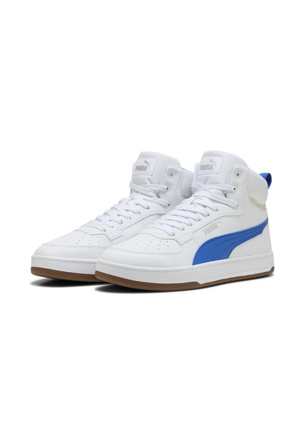 Puma - Sneakersy Caven 2.0 Mid PUMA White Vivid Blue Gum Beige. Kolor: biały, beżowy, niebieski, wielokolorowy. Materiał: guma. Sezon: lato