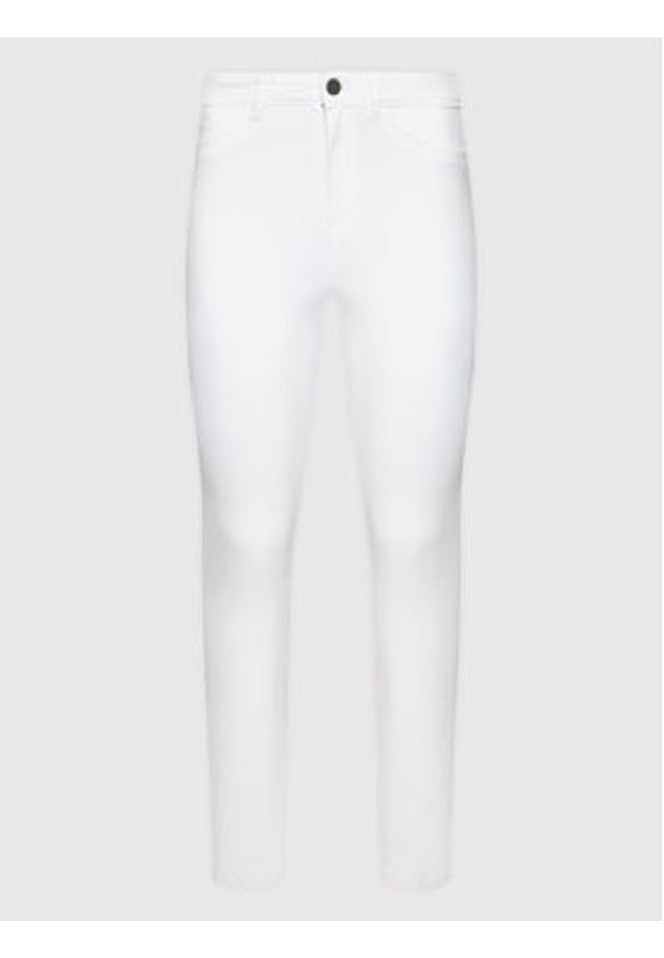 Noisy may - Noisy May Jeansy Callie 27015706 Biały Skinny Fit. Kolor: biały