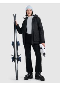 4f - 4F Kurtka narciarska membrana 8000 damska - czarna XL. Kolor: czarny. Materiał: poliester, materiał. Sezon: zima #2