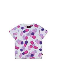 Koszulka dziecięca LEGO Tano 626 z organicznej bawełny, różowa.. Kolor: różowy. Materiał: bawełna. Długość rękawa: krótki rękaw. Długość: krótkie. Wzór: nadruk. Sezon: lato #1