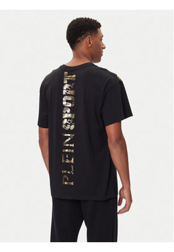 Plein Sport T-Shirt FAEC MTK8360 STE001N Czarny Loose Fit. Kolor: czarny. Materiał: bawełna. Styl: sportowy