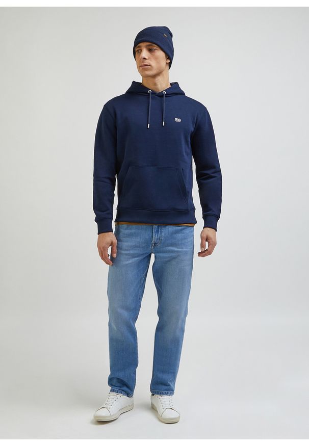 Lee - LEE PLAIN HOODIE MĘSKA BLUZA Z KAPTUREM EMPEROR NAVY L80YRFA67. Typ kołnierza: kaptur