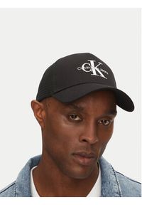 Calvin Klein Jeans Czapka z daszkiem Monologo LV04G5065G Czarny. Kolor: czarny. Materiał: materiał, bawełna