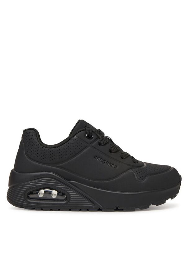 skechers - Skechers Sneakersy 403674L/BBK Czarny. Kolor: czarny. Materiał: skóra