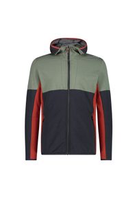 Bluza męska CMP Zip Hood. Kolor: zielony. Materiał: polar. Sport: turystyka piesza #1