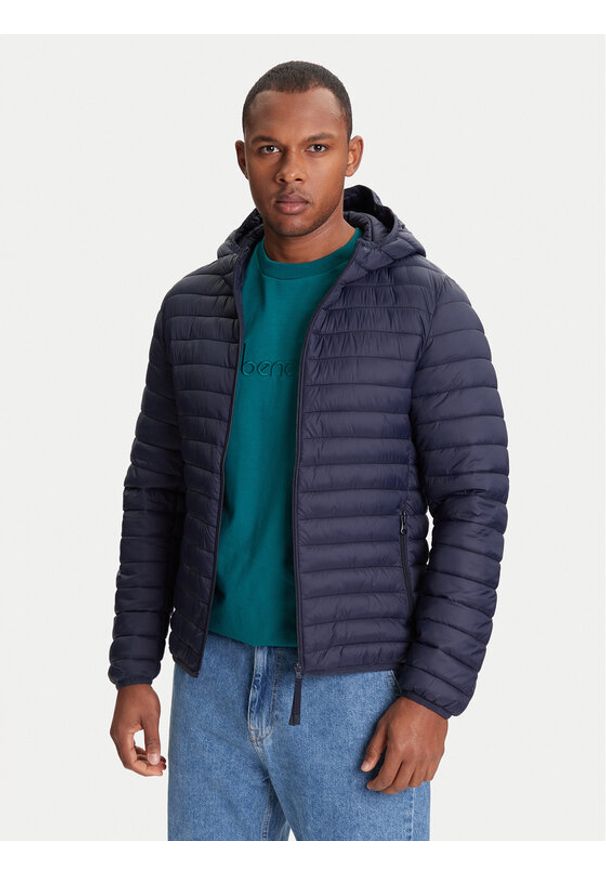 United Colors of Benetton - United Colors Of Benetton Kurtka przejściowa 2TWDUN06I Granatowy Regular Fit. Kolor: niebieski. Materiał: syntetyk