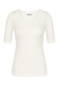 Triumph Koszulka piżamowa Beauty Layers 10222610 Écru Slim Fit. Materiał: lyocell #4