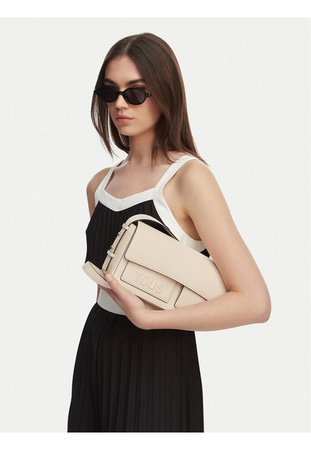 Tous - TOUS Torebka Back To Basics 2002381501 Beżowy. Kolor: beżowy. Materiał: skórzane