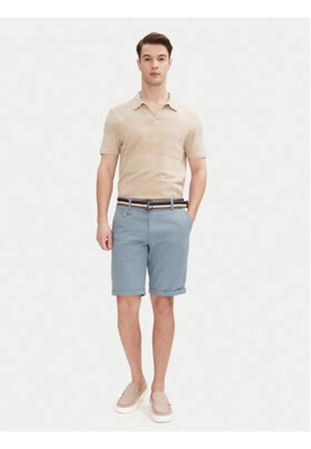 INDICODE Szorty materiałowe Royce 70-039 Niebieski Slim Fit. Kolor: niebieski. Materiał: bawełna