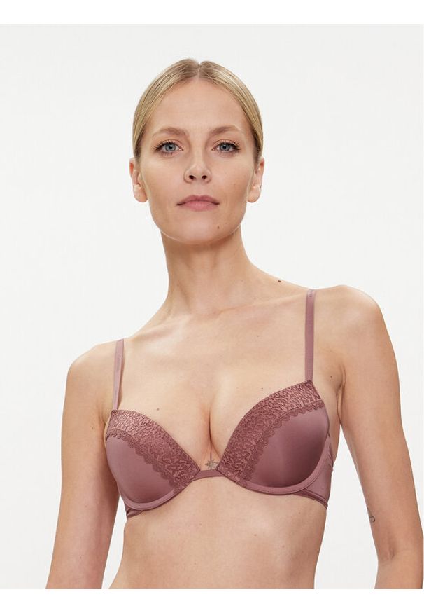 Calvin Klein Underwear Biustonosz push-up 000QF5145E Różowy. Kolor: różowy. Materiał: syntetyk. Rodzaj stanika: push-up