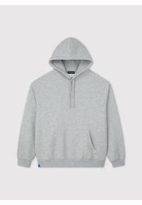 Pako Lorente - PAKO LORENTE - Szara bluza dresowa z kapturem. Typ kołnierza: kaptur. Kolor: szary, czarny. Materiał: dresówka. Wzór: gładki #5