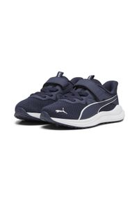 Puma - Dziecięce buty do biegania Reflect Lite PUMA Navy White Silver Blue Metallic. Kolor: biały, wielokolorowy, niebieski, szary #1