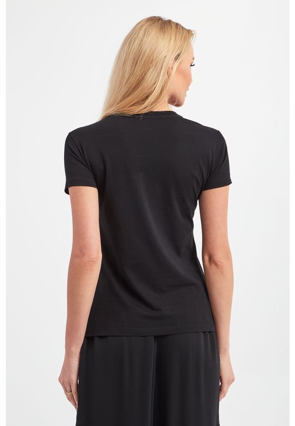 Armani Exchange - T-SHIRT ARMANI EXCHANGE. Materiał: bawełna. Długość rękawa: krótki rękaw. Długość: krótkie. Wzór: nadruk, kolorowy