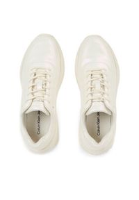 Calvin Klein Jeans Sneakersy Chunky Runner Low Lace Mono Wn YW0YW01129 Biały. Kolor: biały. Materiał: skóra