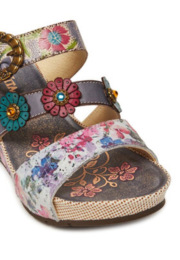 Laura Vita Klapki Barry 30 Fioletowy. Kolor: fioletowy. Materiał: skóra