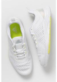 Adidas - adidas Buty kolor biały. Nosek buta: okrągły. Zapięcie: sznurówki. Kolor: biały. Materiał: guma