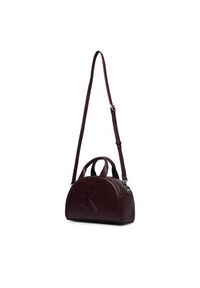 Calvin Klein Torebka Bold Ck Dome Crossbody LV04F3895G Bordowy. Kolor: czerwony. Materiał: skórzane #4