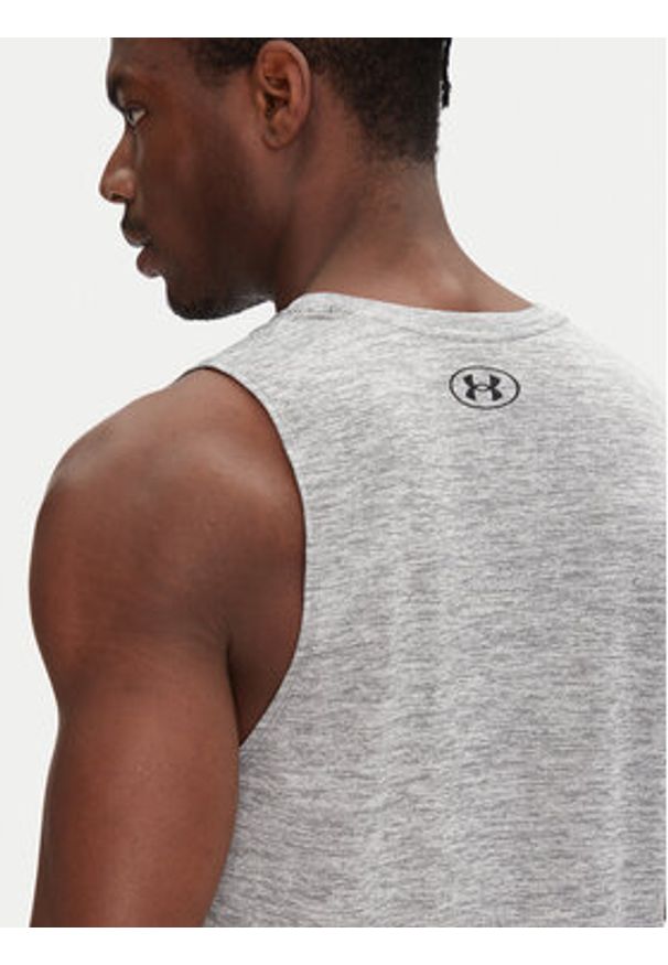 Under Armour Tank top Tech 1382795 Szary Regular Fit. Kolor: szary. Materiał: syntetyk