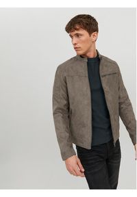 Jack & Jones Kurtka z imitacji skóry Rocky 12147218 Szary Regular Fit. Kolor: szary. Materiał: skóra #5