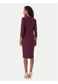 Rinascimento Sukienka koktajlowa CFC0126151003 Bordowy Slim Fit. Kolor: czerwony. Materiał: syntetyk. Styl: wizytowy