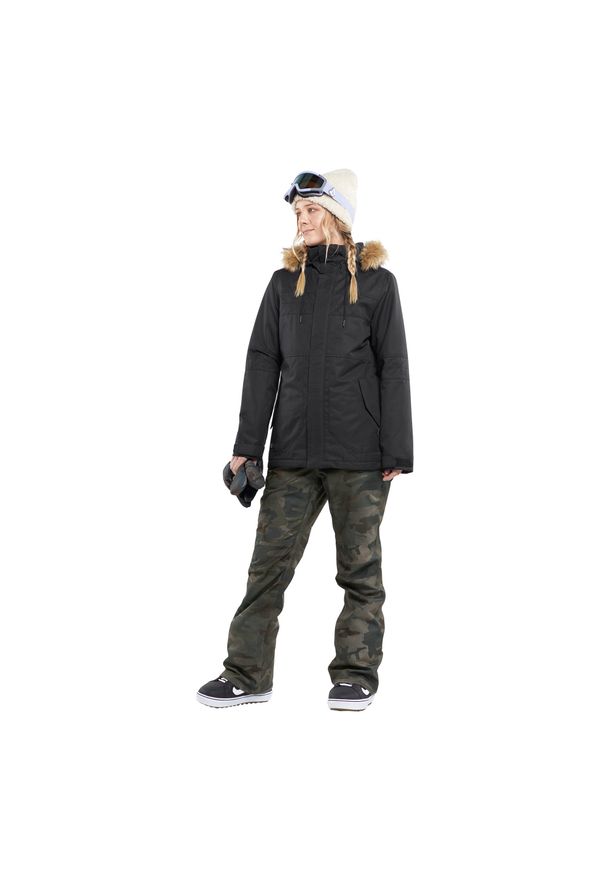 Kurtka snowboardowa damska Volcom Fawn Ins. Kolor: czarny. Sezon: zima. Sport: snowboard