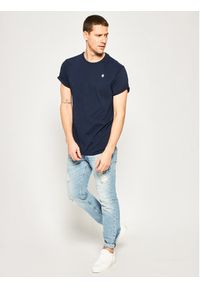 G-Star RAW - G-Star Raw T-Shirt Lash R T D16396-2653-B111 Granatowy Regular Fit. Kolor: niebieski. Materiał: bawełna