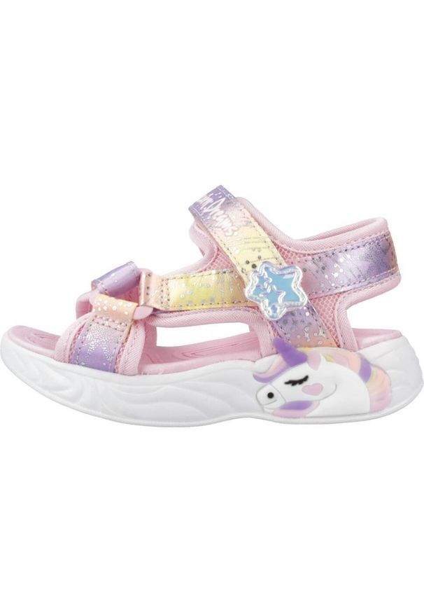skechers - Sandały Skechers Model 302682n Kolor Rose. Kolor: różowy. Materiał: syntetyk, materiał. Sport: pływanie, fitness
