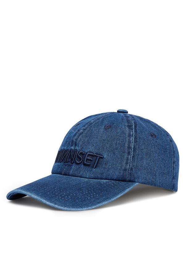 TwinSet - Czapka z daszkiem TWINSET. Kolor: niebieski