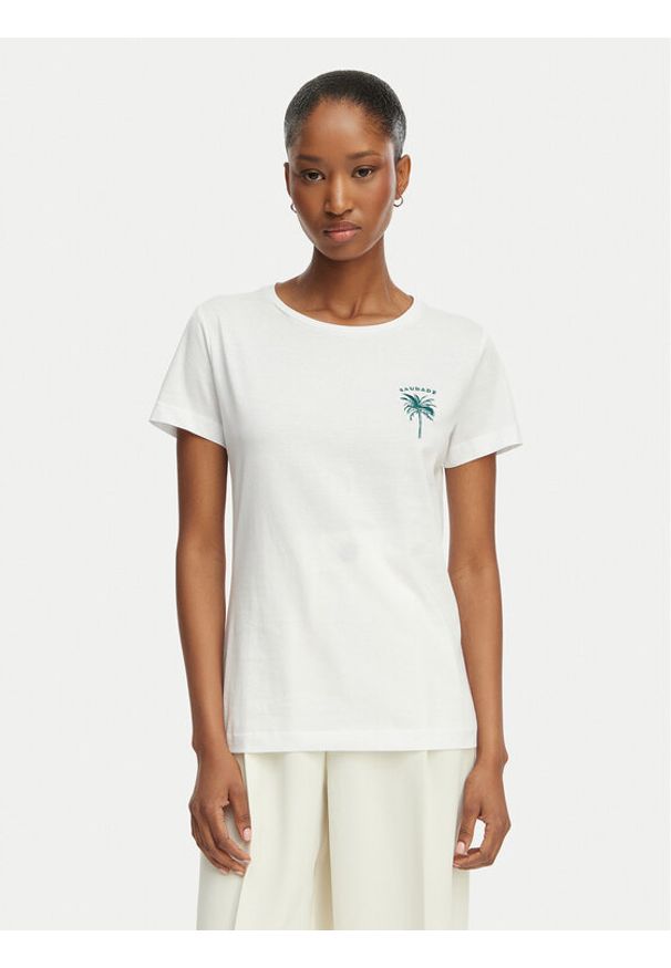 BOSS T-Shirt C_Elove_4 50559077 Biały Slim Fit. Kolor: biały. Materiał: bawełna