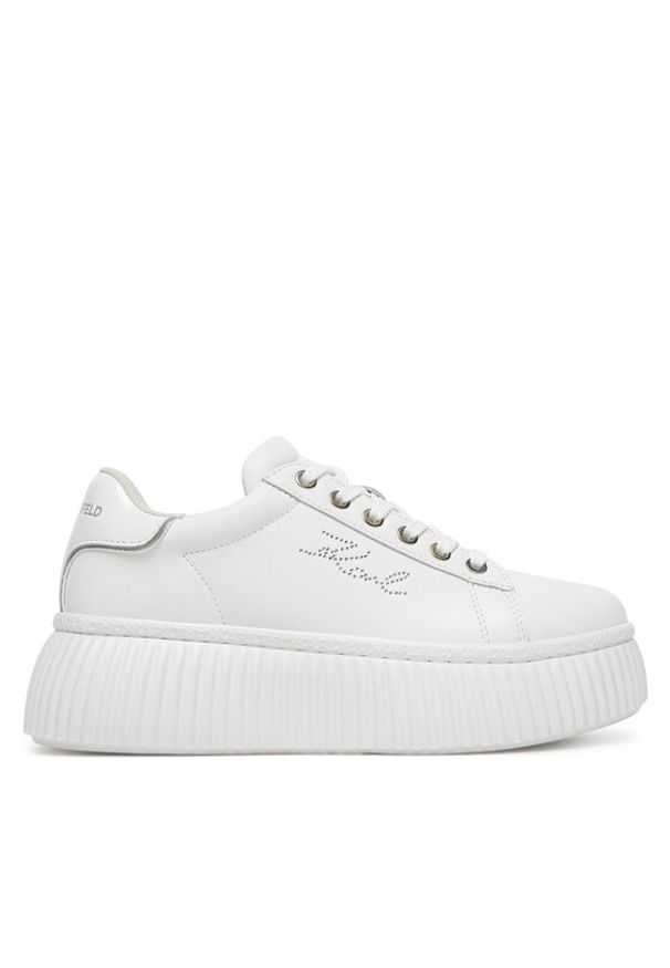 Karl Lagerfeld - KARL LAGERFELD Sneakersy KL42318E Biały. Kolor: biały. Materiał: skóra