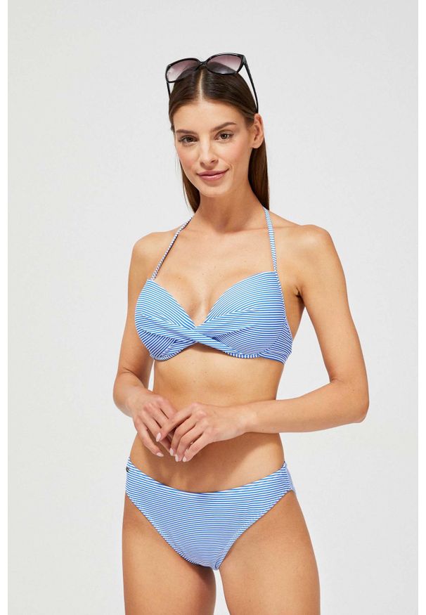 MOODO - Dół od bikini w paski. Materiał: poliester, poliamid, elastan. Wzór: paski
