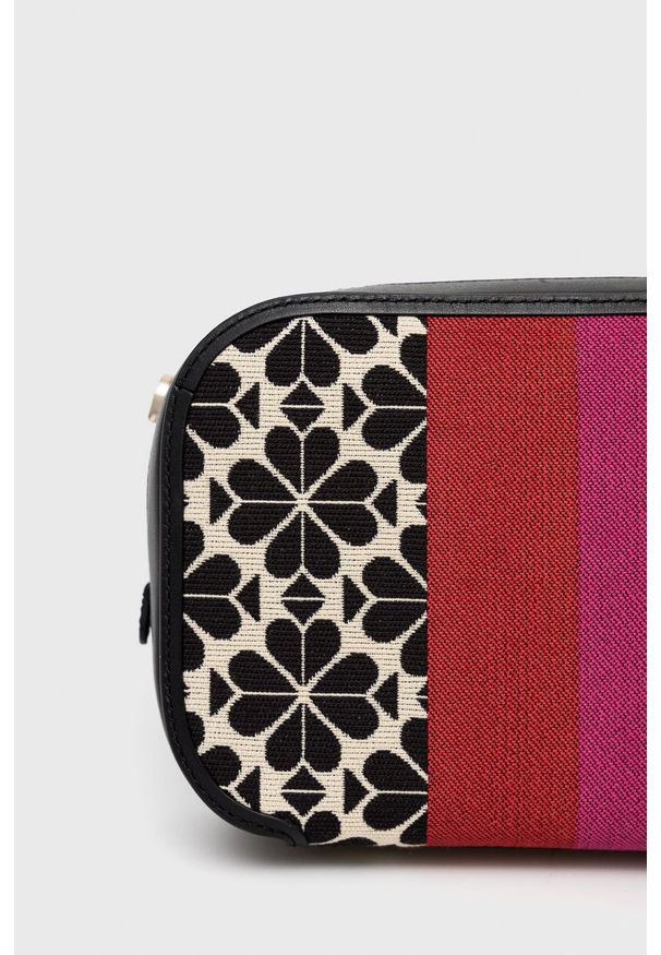 Kate Spade - Torebka skórzana. Kolor: beżowy. Wzór: haft. Dodatki: z haftem. Materiał: skórzane. Rodzaj torebki: na ramię