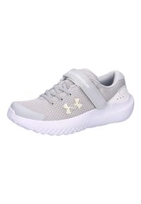 Buty do biegania dla dziewczynek Under Armour Surge 4 AC Pre-School. Kolor: szary, biały, wielokolorowy. Sport: bieganie #1