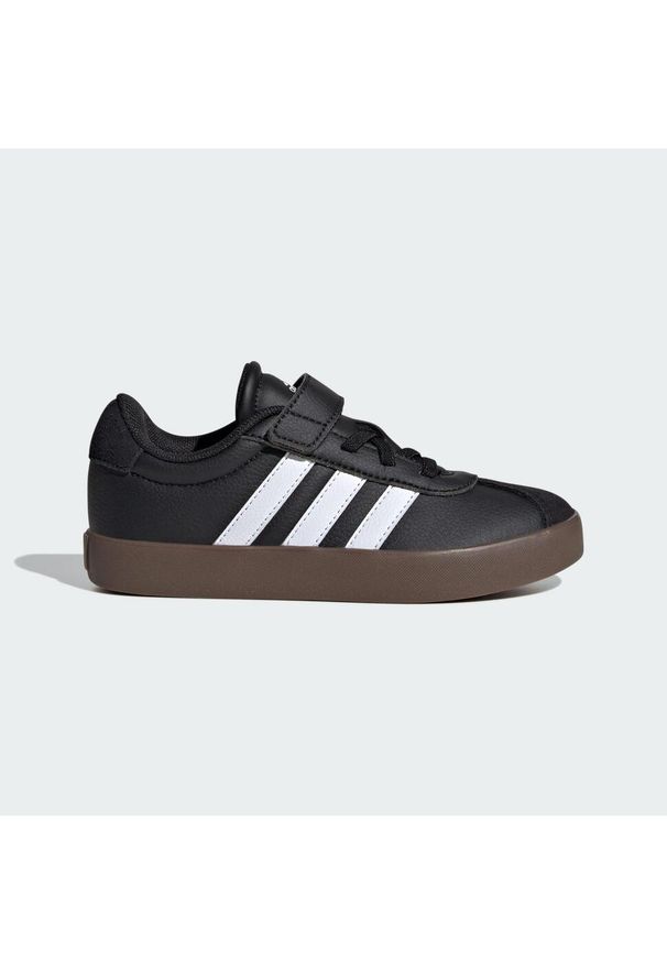 Adidas - Buty VL Court 3.0 Skateboarding Kids. Kolor: biały, wielokolorowy, czarny. Materiał: zamsz. Wzór: gładki. Sport: skateboard
