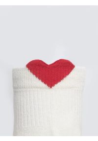 Big-Star - Stopki damskie z wiskozy z sercem białe Lovelia 100. Kolor: biały. Materiał: wiskoza #2